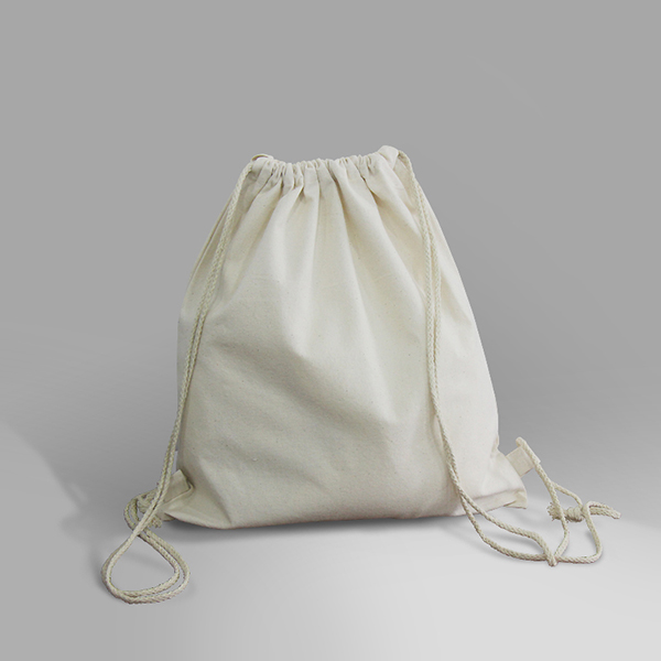 Cotton Drawstring Backpack Bag